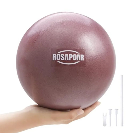 9 Inch Mini Exercise Ball for Home Gym and Office - Anti-Burst Yoga Ball in Pink for Stretching Core Strength Physical
