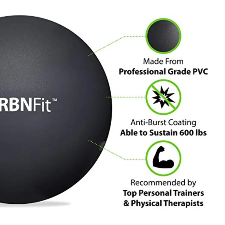 Mini Exercise Ball 9 Small Pilates Yoga Stability Ball for Core Strength Balance Pregnancy Physical Therapy Anti-Burst
