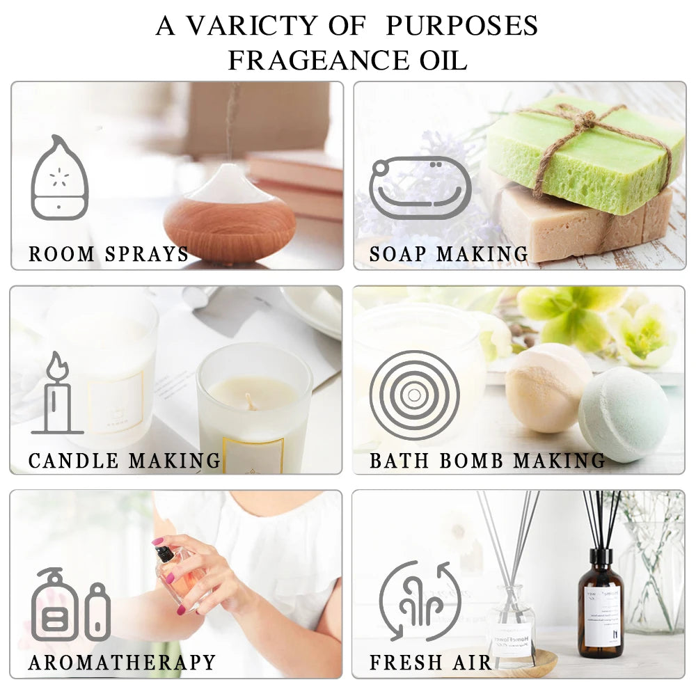 MAYJAM 100ml Pure Essential Oil with Glass Dropper, Aromatherapy Essential Oils Lavender Eucalyptus Rosemary Vanilla Aroma Oil