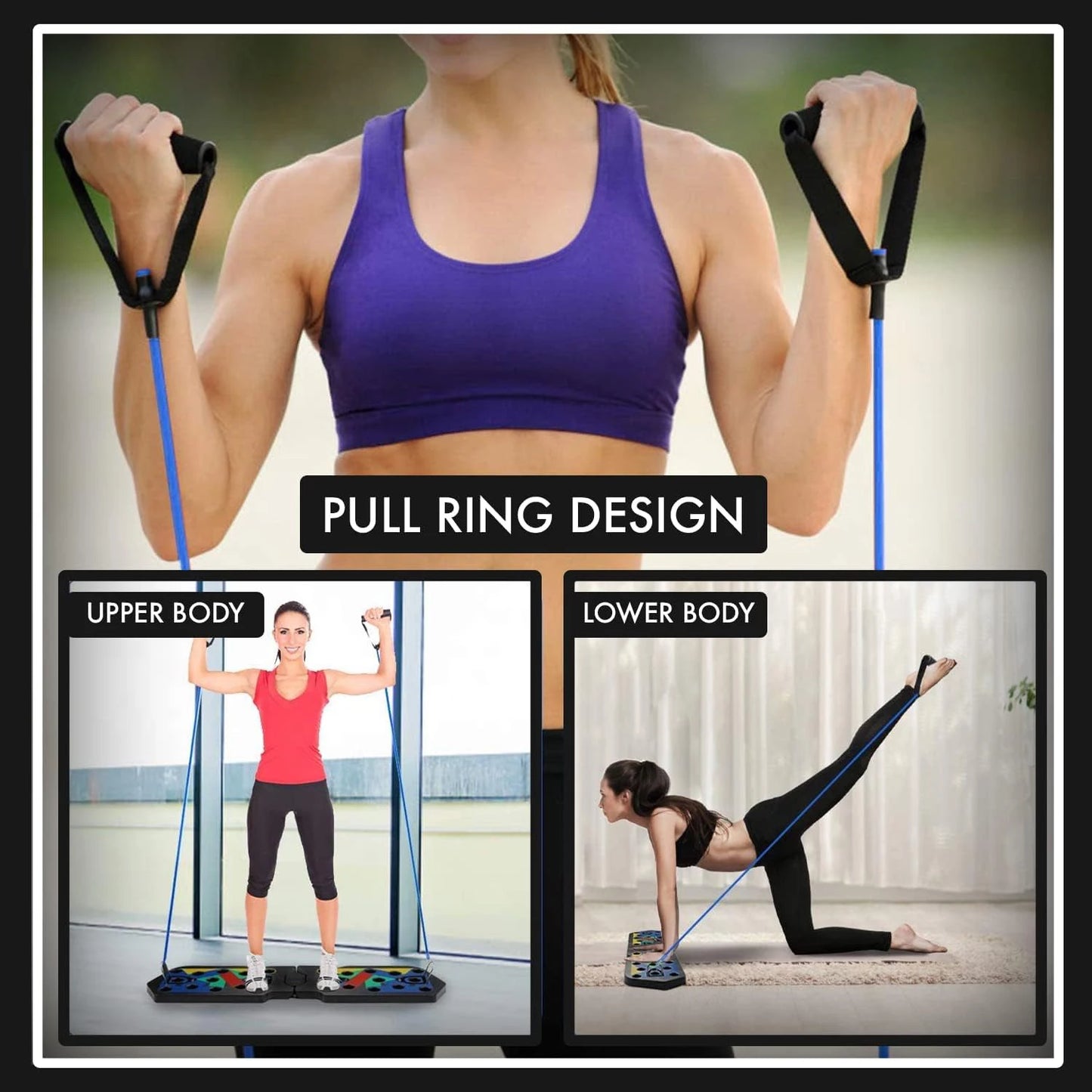Push-up Board Set Portable Multifunctional Push-up Bar Foldable Fitness Equipment For Chest Abdomen Arms/Back Training